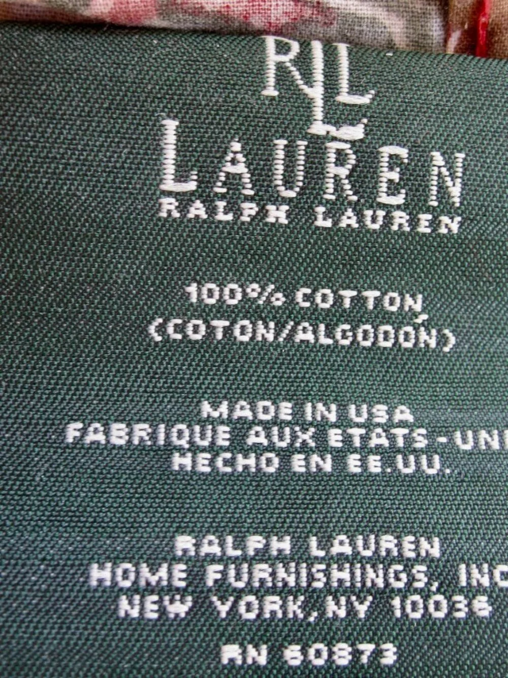 Vintage 90s Ralph Lauren Danielle Marseilles 2 Standard Size Shams Ruffled Red F